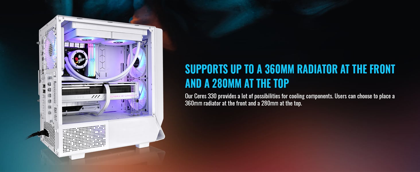 Thermaltake Ceres 330 TG ARGB Mid Tower E-ATX Case